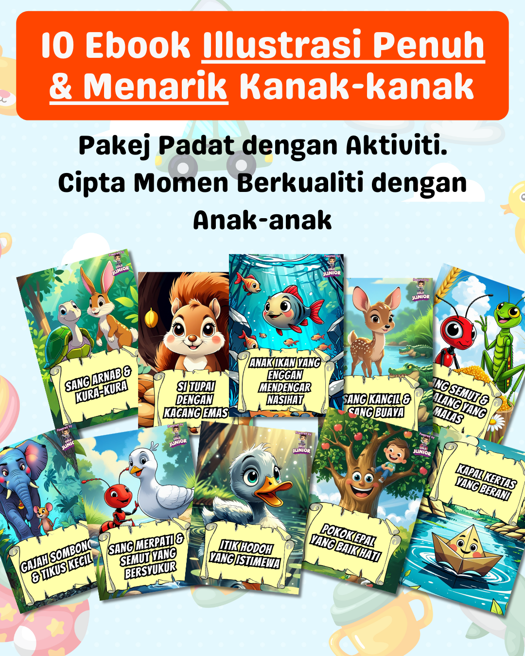 10 Ebook Kanak-kanak Dengan Ajaran Moral PLUS BONUS